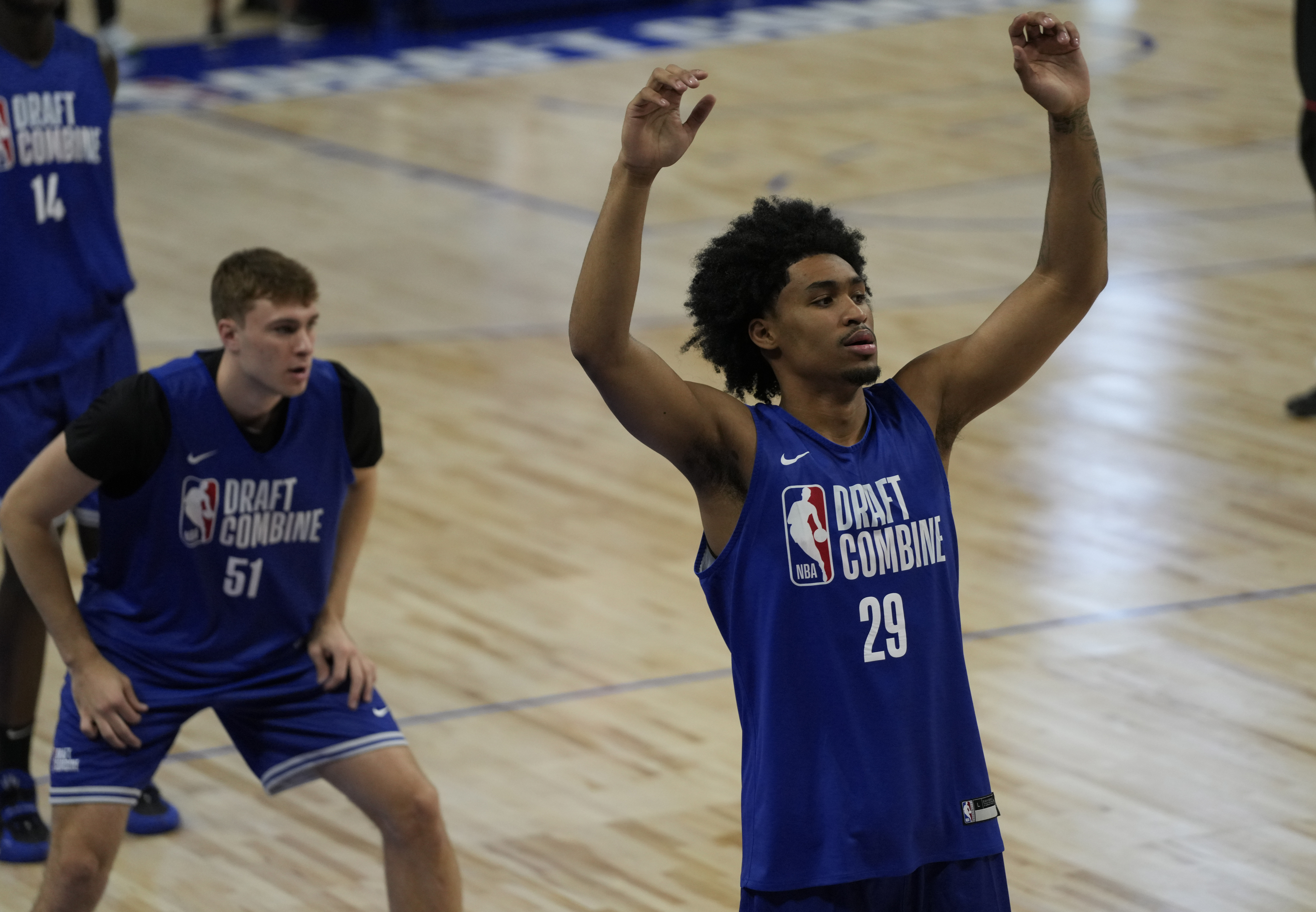 NBA: Cooper Flagg and Dylan Harper at the Draft Combine - Source: Image via Imagn